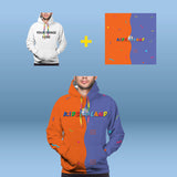 Customizable Pull-Over Sweatshirt for Men with Hoodie