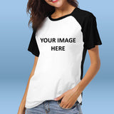 Customizable Black & White Baseball Tee-Shirt