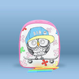 Skateboarding Owl Backpack-Kids Land